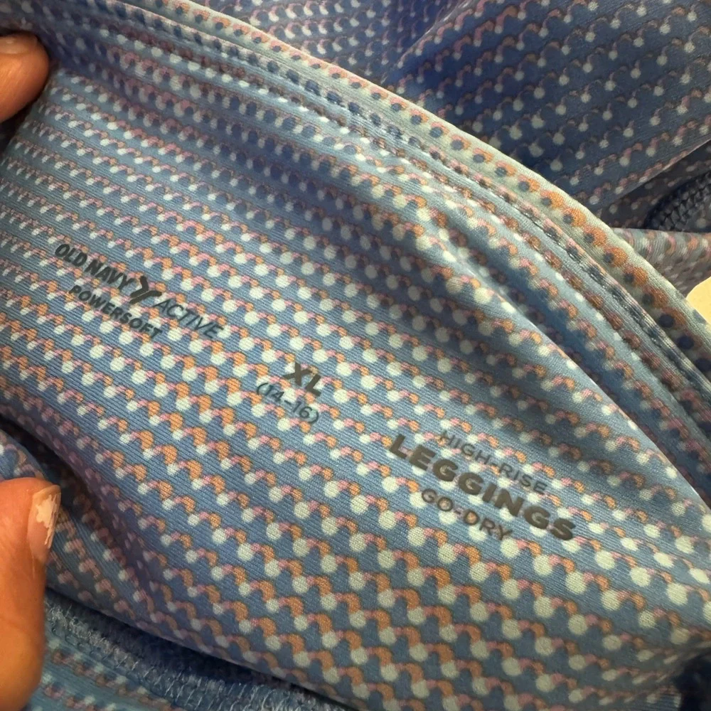 Old Navy Blue Patterned Leggings/Size 14-16